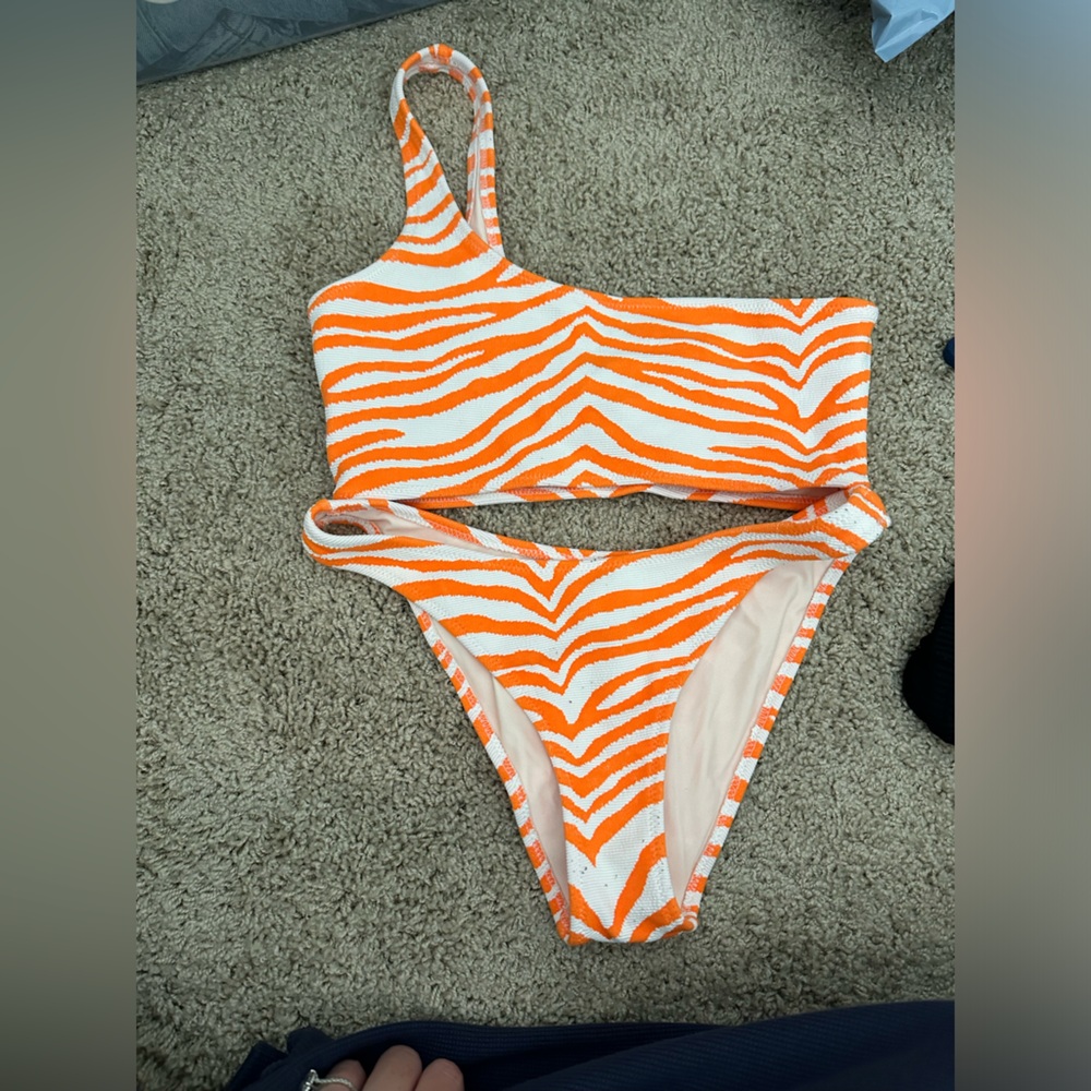 Triangl Swimwear Orange Zebra Bikini